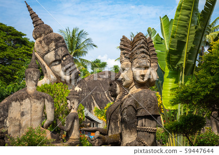 Buddha park Xieng Khouane in Vientiane, Laos. Buddha park Xieng Khouane in Vientiane, Laos. 59447644