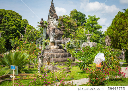 Buddha park Xieng Khouane in Vientiane, Laos. Buddha park Xieng Khouane in Vientiane, Laos. 59447755
