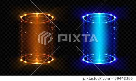 Magic portal fantasy futuristic hologram teleports 59448396