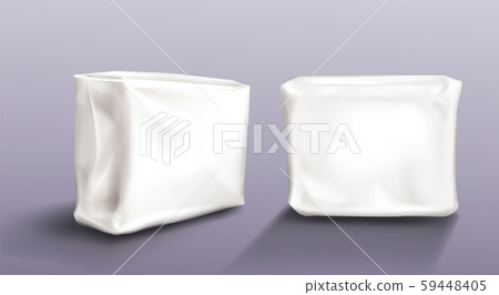 Napkin pack mock up set wet wipe towels package 59448405