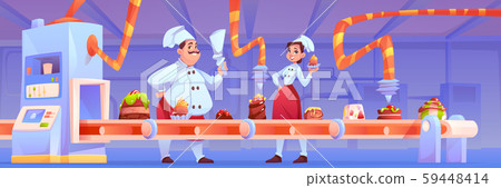 Confectioners on candy factory decorate production Confectioners on candy factory decorate production 59448414