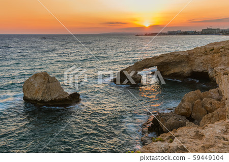 Lovers bridge at sunset in Ayia Napa - Cyprus Lovers bridge at sunset in Ayia Napa - Cyprus 59449104