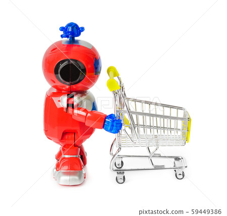 Toy robot and shopping cart Toy robot and shopping cart 59449386