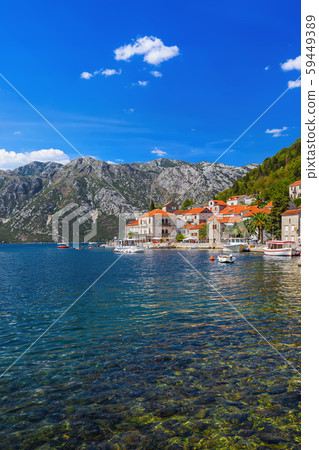 Village Perast on coast of Boka Kotor bay - Village Perast on coast of Boka Kotor bay - 59449389