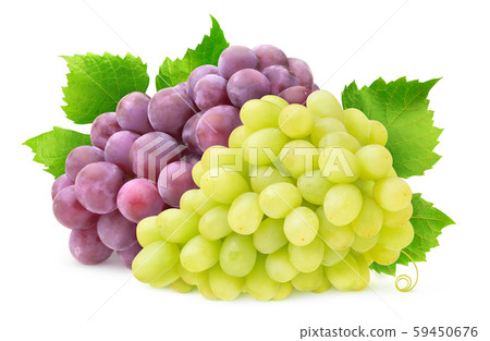 Isolated white and red grapes 59450676