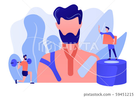 Kinesiology taping concept vector illustration. 59451215