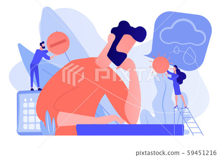Seasonal affective disorder concept vector illustration. 59451216