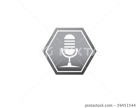 Microphone and karaoke symbol logo design 59451544