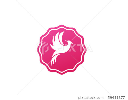 Phoenix flying bird and eagle open wings Logo 59451877