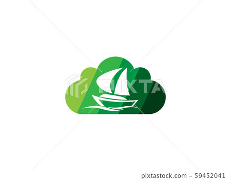Yacht sailing in the sea for logo design Yacht sailing in the sea for logo design 59452041