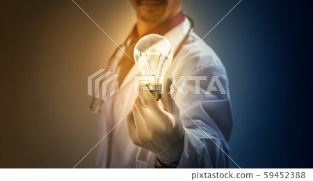 The doctor give the idea lamp to you. The doctor give the idea lamp to you. 59452388