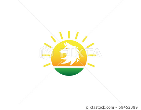 Wolf head logo fox face illustration design Wolf head logo fox face illustration design 59452389