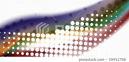 Line wave art illustration on light backdrop. Vector abstract design banner template. Business 59452706