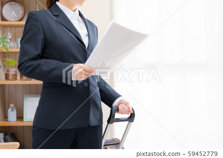 Document business woman travel business trip interview appointment 59452779
