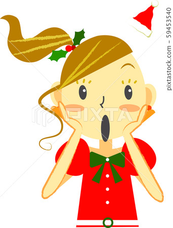 Santa girl surprised Santa girl surprised 59453540