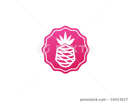 ananas fruit in a shape, pineapple for logo vector 59453637