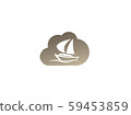 Yacht sailing in the sea for logo design 59453859