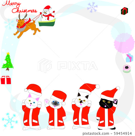 Santa Claus cat Christmas card 59454914