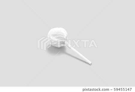 Blank white lollipop wrap mock up lying, side view Blank white lollipop wrap mock up lying, side view 59455147