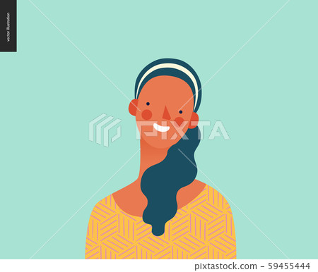Bright people portrait - young woman 59455444