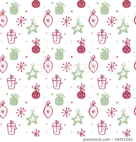 Vector Christmas Seamless pattern texture with gift boxes and other xmas toys. Can be used for Vector Christmas Seamless pattern texture with gift boxes and other xmas toys. Can be used for 59455562