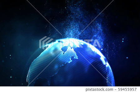 Blockchain technology background. Cryptocurrency fintech block chain network and programming concept 59455957