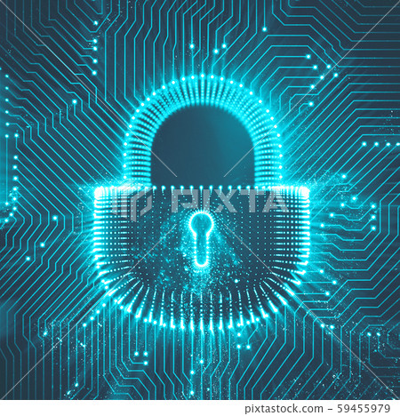Coputer internet cyber security background. Cyber crime illustration. digital lock Coputer internet cyber security background. Cyber crime illustration. digital lock 59455979