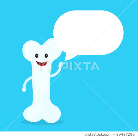 Strong healthy happy bone character Strong healthy happy bone character 59457296