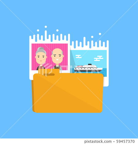 Pictures Folder icon. Vector flat illustration  59457370