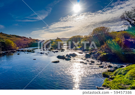 The River Glen and waterfalls by Carrick in County Donegal - Ireland 59457386
