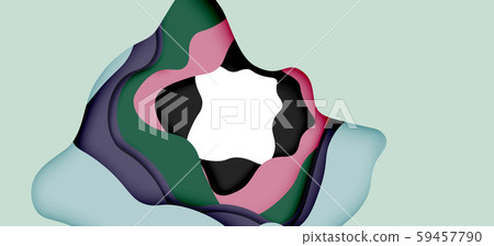 Abstract cut out abstract waves for web design. Color geometric pattern. Vector abstract geometric Abstract cut out abstract waves for web design. Color geometric pattern. Vector abstract geometric 59457790