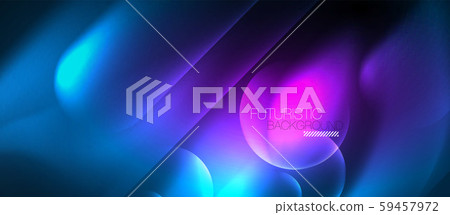 Blue neon round shapes techno background Blue neon round shapes techno background 59457972