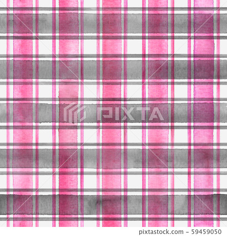 Watercolor colorful stripe plaid seamless pattern. Watercolor colorful stripe plaid seamless pattern. 59459050