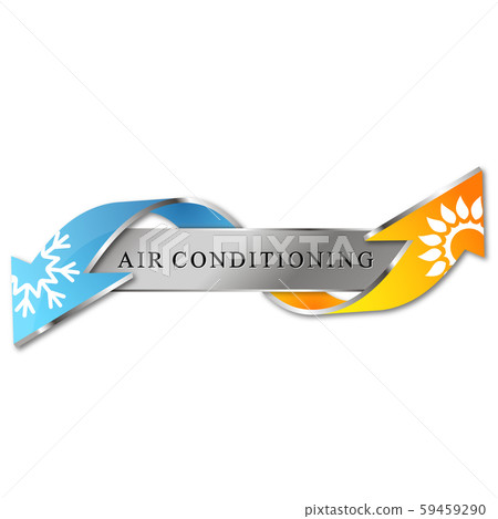 Cooling and heating air conditioner symbol Cooling and heating air conditioner symbol 59459290