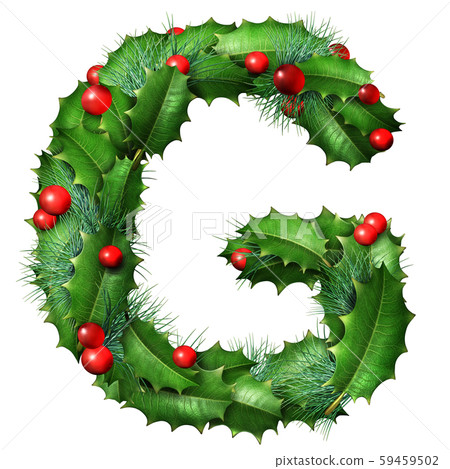 Holiday Font Letter G Isolated Holiday Font Letter G Isolated 59459502