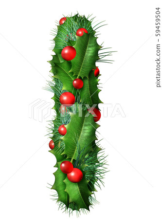 Holiday Font Letter I Isolated 59459504