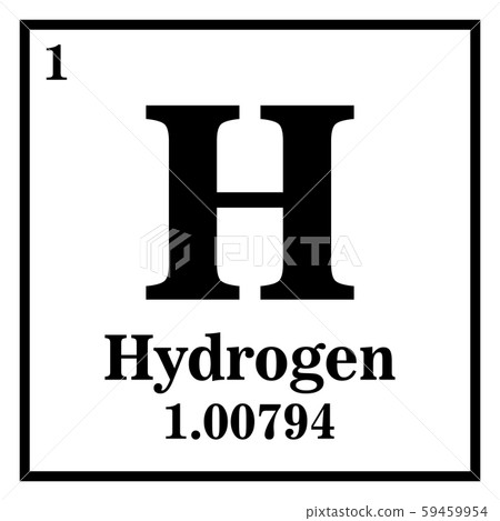 Hydrogen Periodic Table of the Elements Vector 59459954