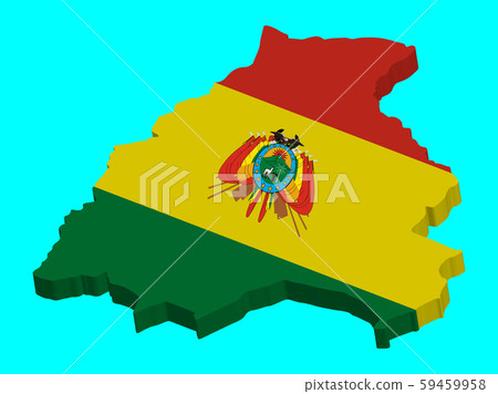 Bolivia map flag 3D Vector illustration eps 10 59459958