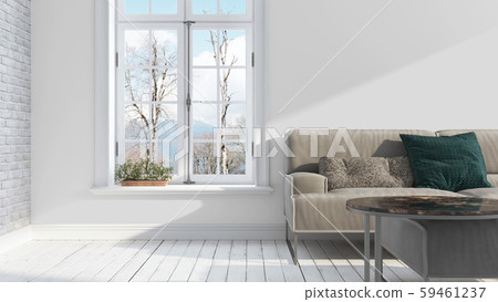 Modern bright interior . 3D rendering 59461237