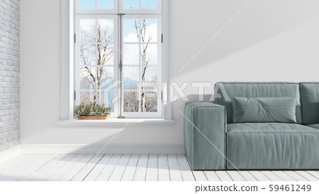 Modern bright interior . 3D rendering 59461249