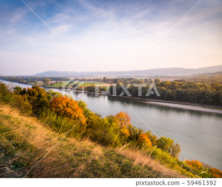Autumn Landscape with River 59461392