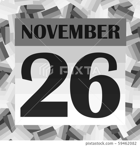 November 26 icon. For planning important day. 59462082