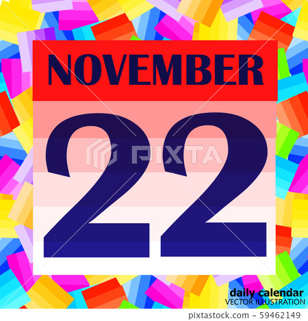 November 22 icon. For planning important day. November 22 icon. For planning important day. 59462149