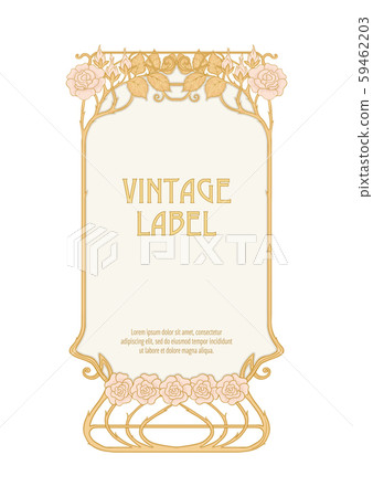 Label, decorative frame, border. Label, decorative frame, border. 59462203