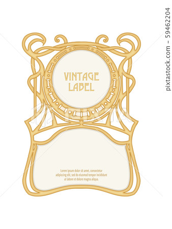Label, decorative frame, border. 59462204