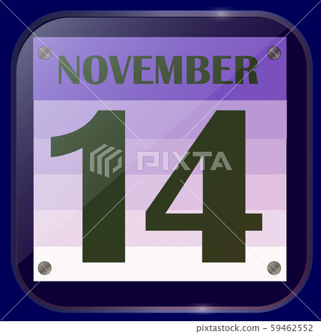 November 14 icon. For planning important day. November 14 icon. For planning important day. 59462552