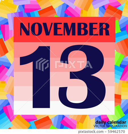 November 13 icon. For planning important day. 59462570