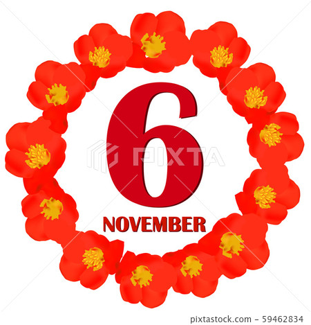 November 6 icon. For planning important day. Banner for holidays and special days. IIlustration November 6 icon. For planning important day. Banner for holidays and special days. IIlustration 59462834