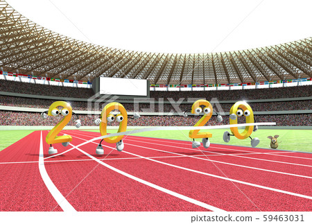 2020 New Year's card material Olympic year 59463031