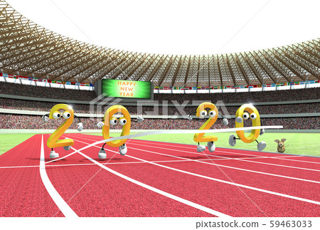 2020 New Year's card material Olympic year 59463033